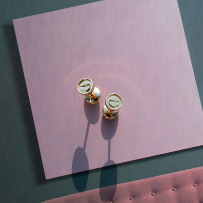 [Amore]LOVE EARRINGS PINK GOLD 10MM