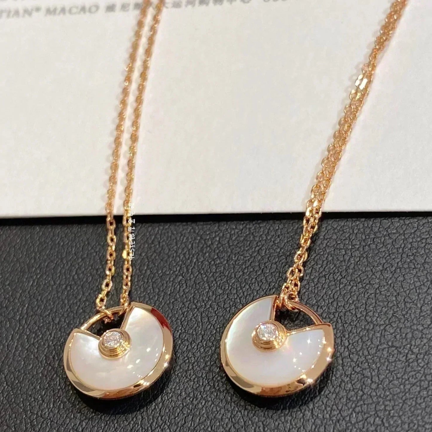 [Amore]AMULETTE ROSE GOLD MOP NECKLACE