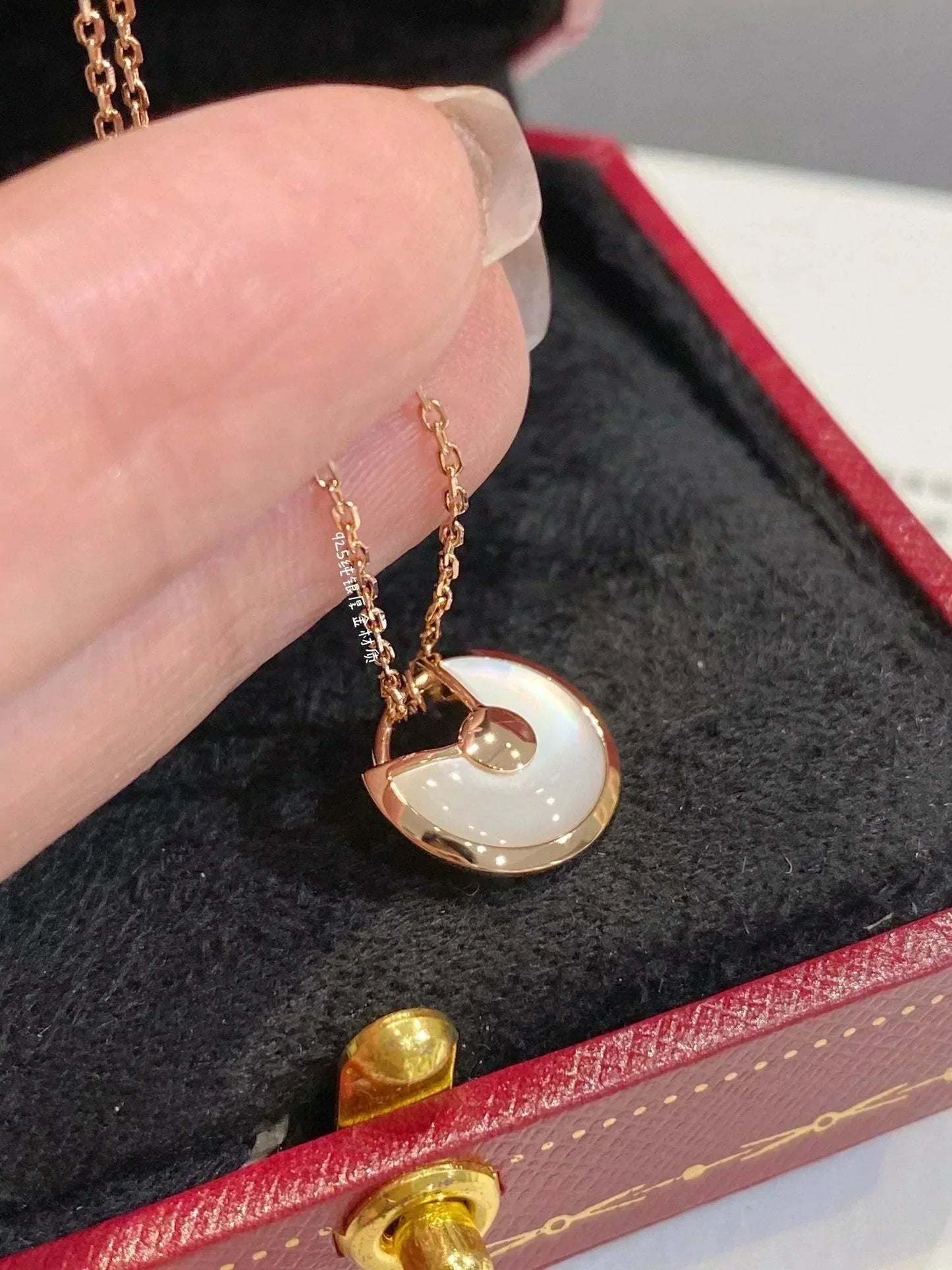 [Amore]AMULETTE ROSE GOLD MOP NECKLACE