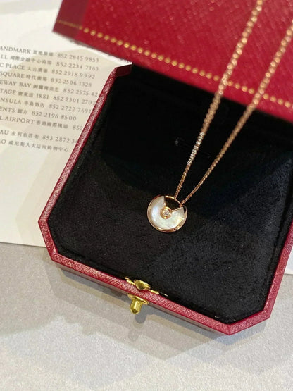 [Amore]AMULETTE ROSE GOLD MOP NECKLACE