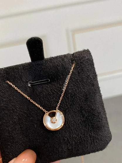 [Amore]AMULETTE ROSE GOLD MOP NECKLACE