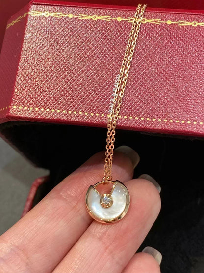 [Amore]AMULETTE ROSE GOLD MOP NECKLACE