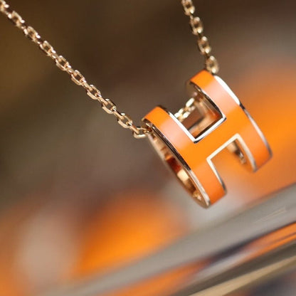 [Amore]POP H PEDANT PINK GOLD