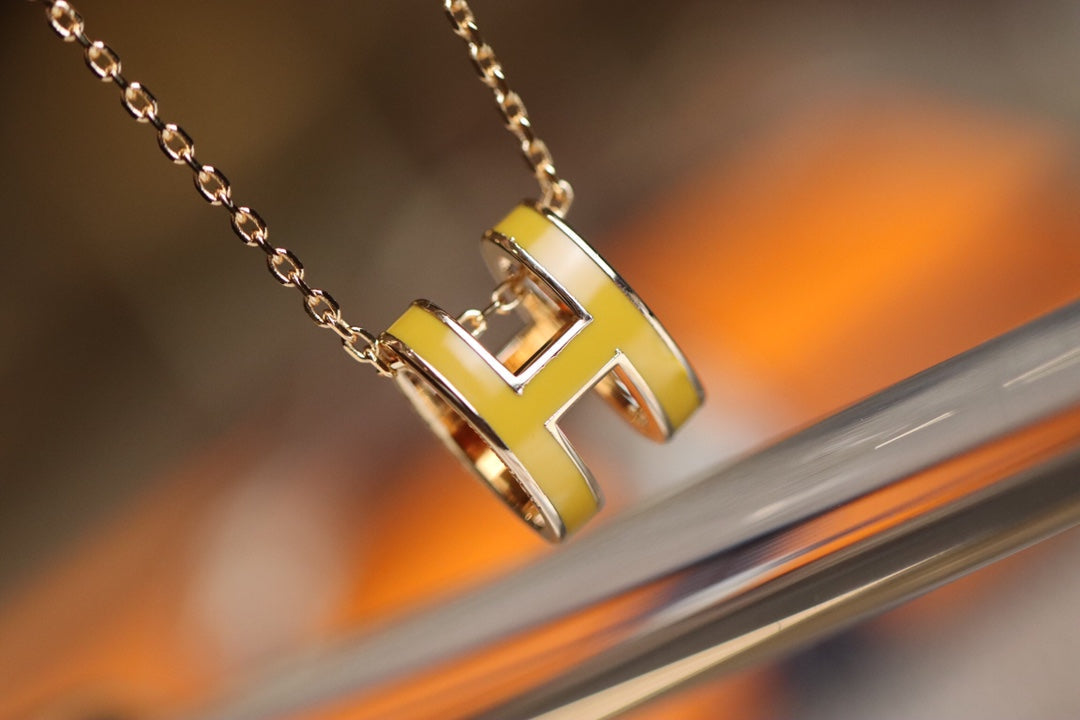 [Amore]POP H PEDANT PINK GOLD
