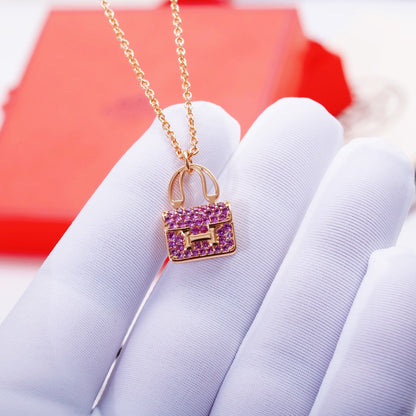 [Amore]CONSTANCE PEDANT PURPLE DIAMOND NECKLACE