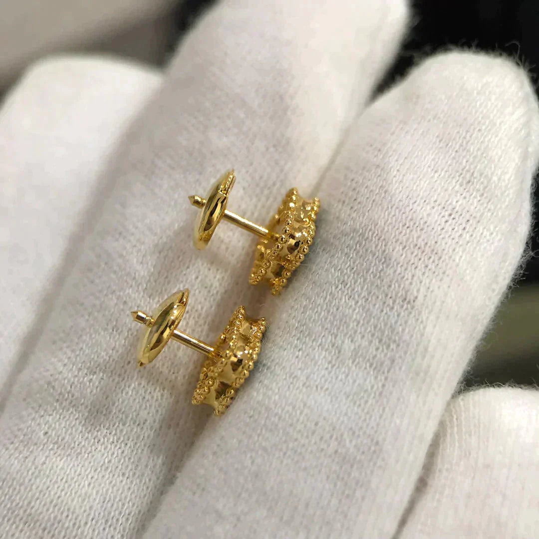[Amore]CLOVER MINI 9.5MM MALACHITE  EARRINGS
