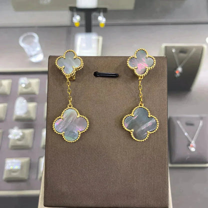 [Amore]CLOVER 2 MOTIFS  EARRINGS (MULTIPLE CHOICESC