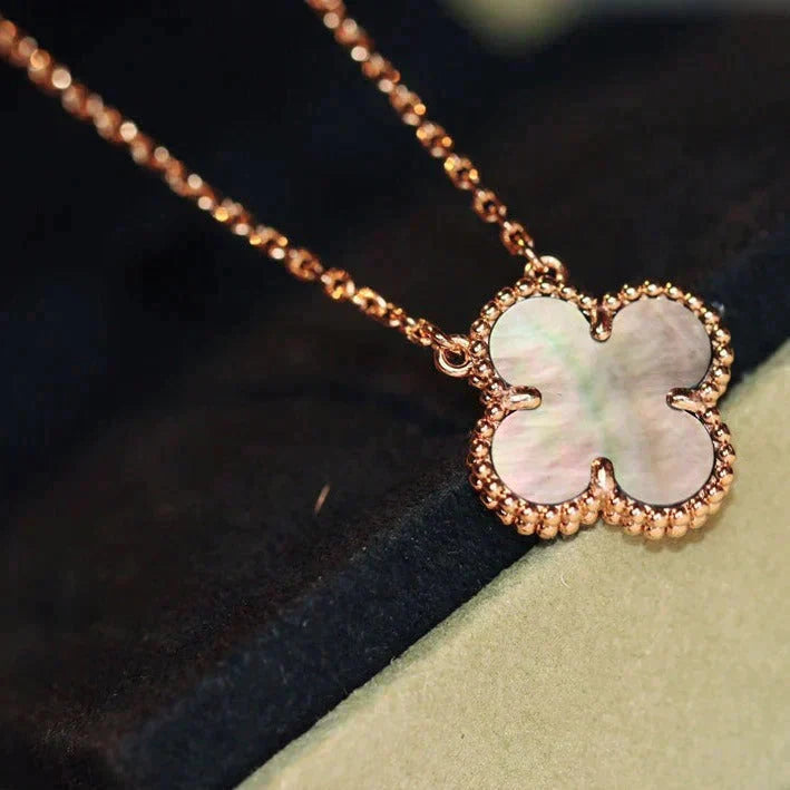 [Amore]CLOVER 15MM  GRAY MOTHER OF PEARL NECKLACE
