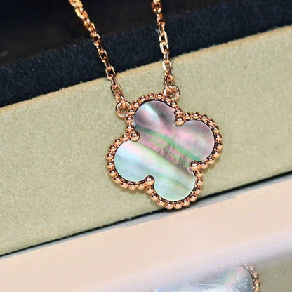 [Amore]CLOVER 15MM  GRAY MOTHER OF PEARL NECKLACE