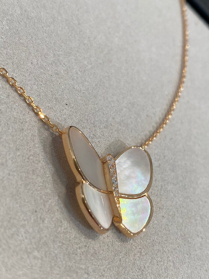 [Amore]BUTTERFLY GOLD MOP DIAMOND NECKLACE