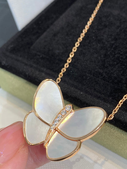 [Amore]BUTTERFLY GOLD MOP DIAMOND NECKLACE