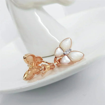 [Amore]BUTTERFLY MOP DIAMOND EARRINGS