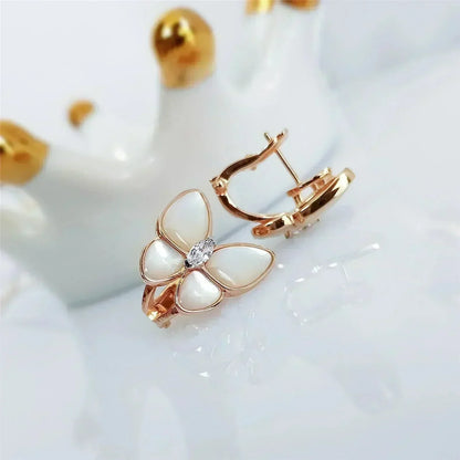 [Amore]BUTTERFLY MOP DIAMOND EARRINGS