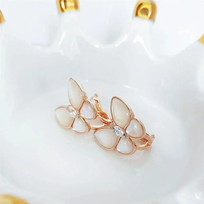 [Amore]BUTTERFLY MOP DIAMOND EARRINGS