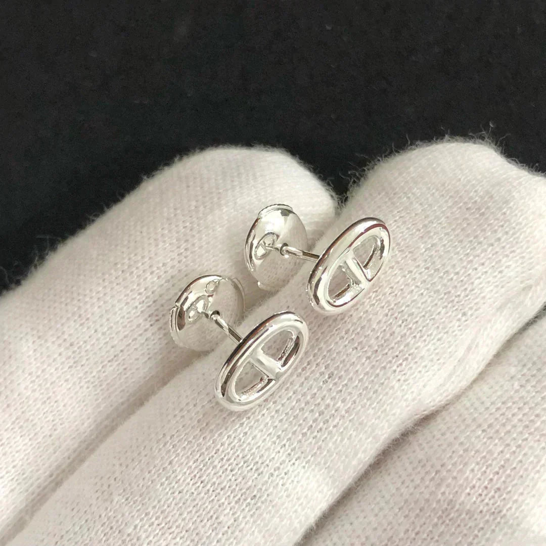 [Amore]CHAINE SMALL EARRINGS GOLD AND SILVER