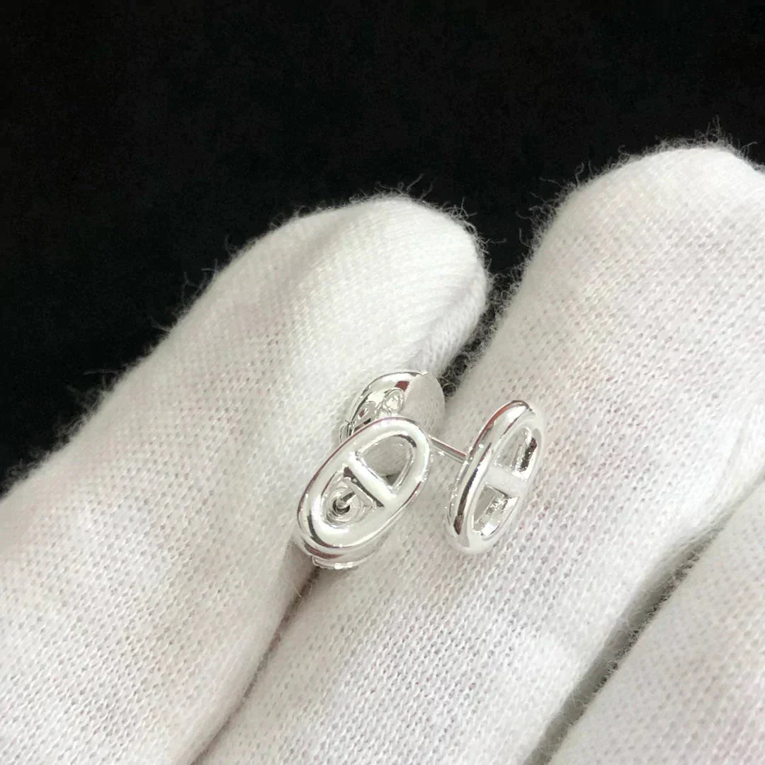 [Amore]CHAINE SMALL EARRINGS GOLD AND SILVER