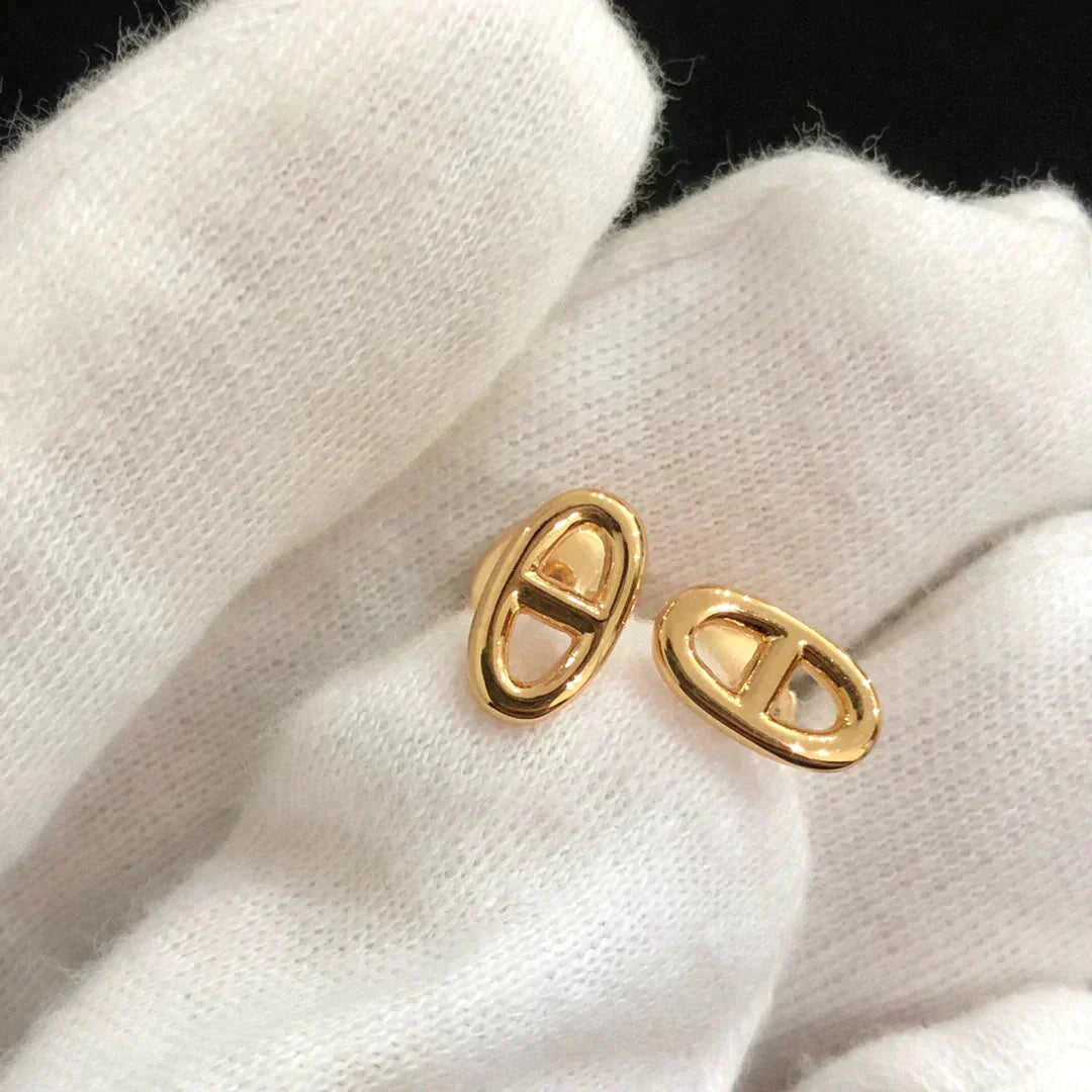 [Amore]CHAINE SMALL EARRINGS GOLD AND SILVER