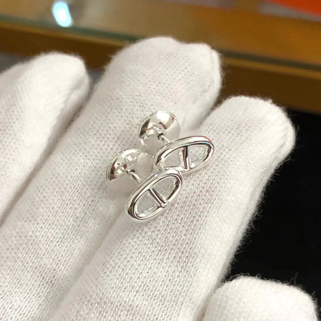 [Amore]CHAINE SMALL EARRINGS GOLD AND SILVER