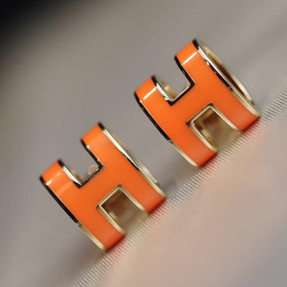 [Amore]MINI POP H EARRINGS ORANGE