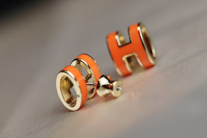 [Amore]MINI POP H EARRINGS ORANGE