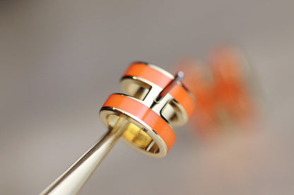 [Amore]MINI POP H EARRINGS ORANGE