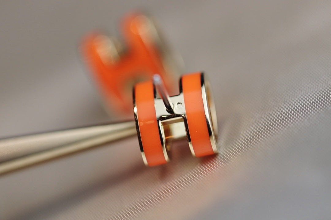 [Amore]MINI POP H EARRINGS ORANGE