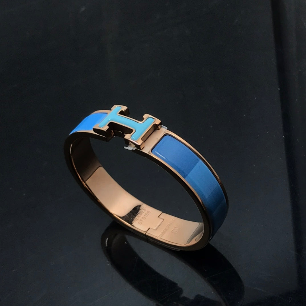 [Amore]H BRACELET BLUE RAINBOW CERAMIC