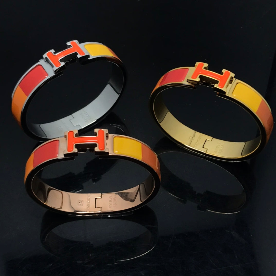 [Amore]H BRACELET ORANGE RAINBOW CERAMIC