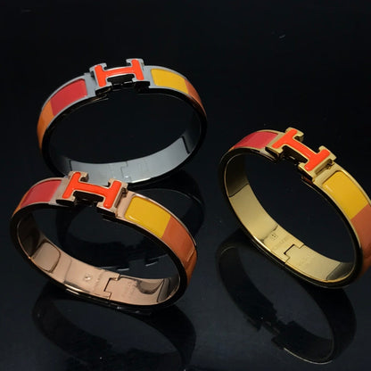 [Amore]H BRACELET ORANGE RAINBOW CERAMIC