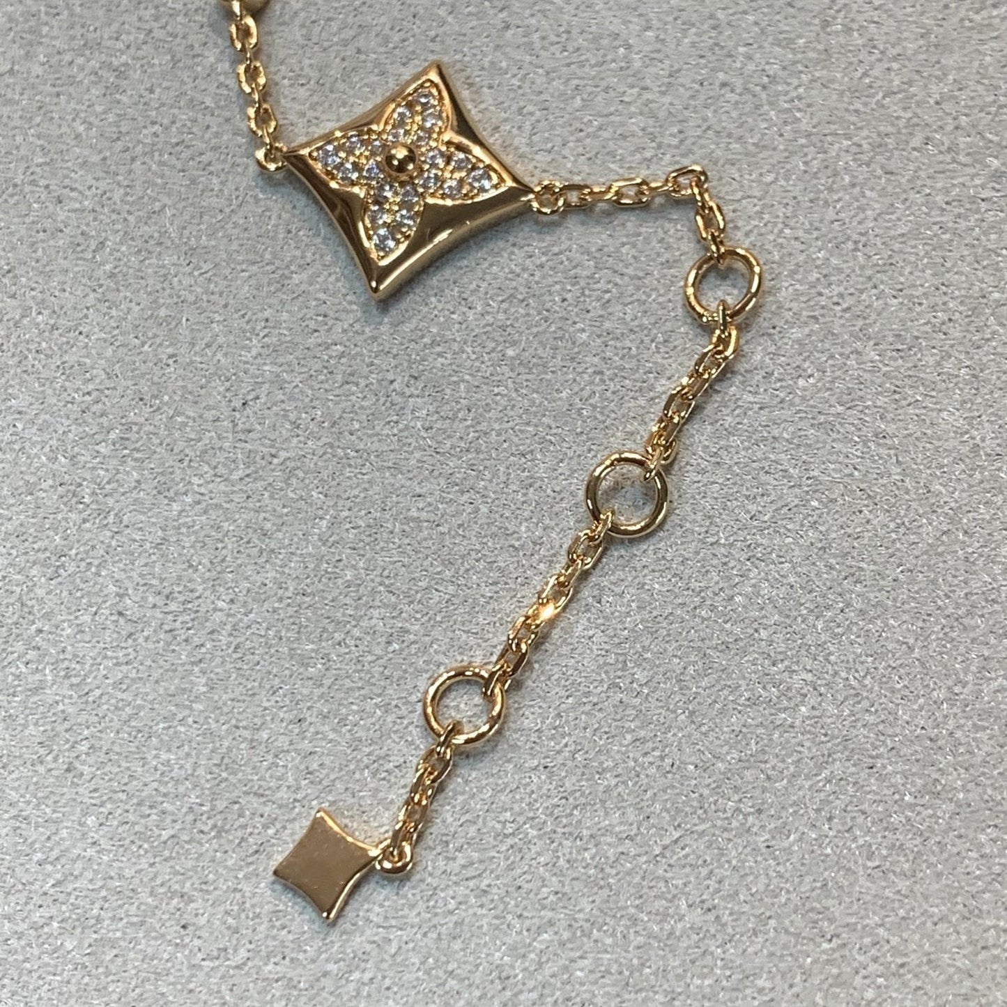 [Amore]STAR AND SUN 4 MOTIFS GOLD DIAMONDS BRACELET