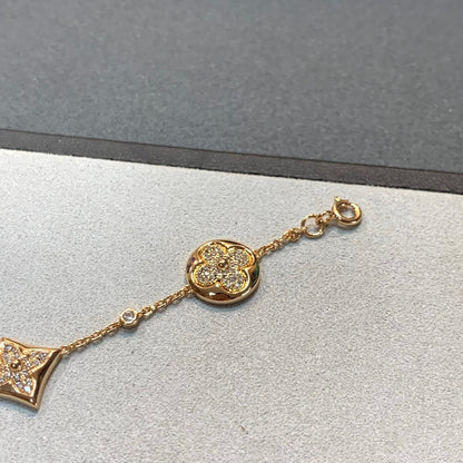 [Amore]STAR AND SUN 4 MOTIFS GOLD DIAMONDS BRACELET