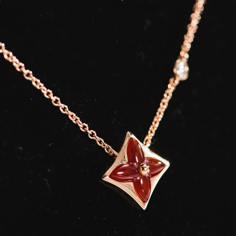 [Amore]STAR NECKLACE PINK GOLD 1 DIAMOND