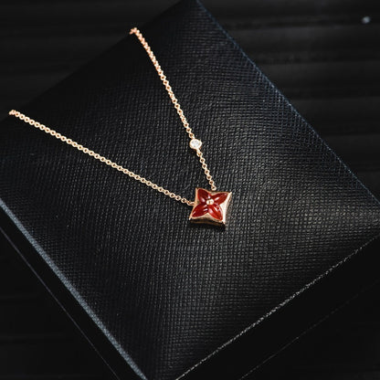 [Amore]STAR NECKLACE PINK GOLD 1 DIAMOND