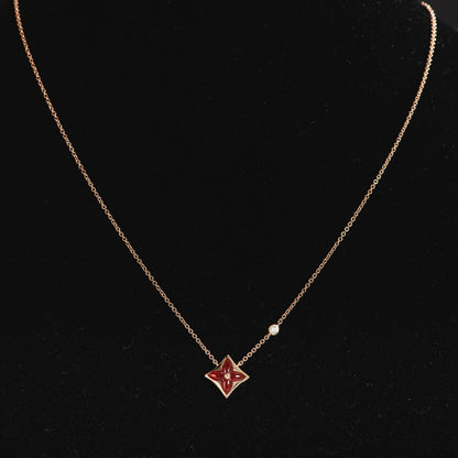 [Amore]STAR NECKLACE PINK GOLD 1 DIAMOND
