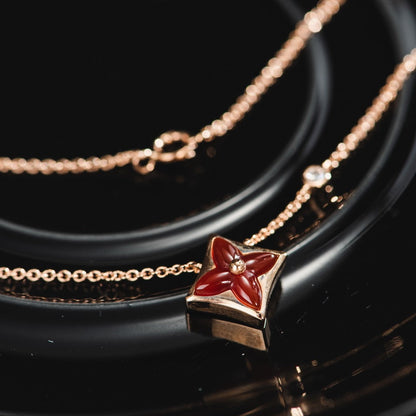 [Amore]STAR NECKLACE PINK GOLD 1 DIAMOND