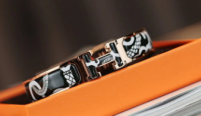 [Amore]H TARTAN BRACELET 12MM