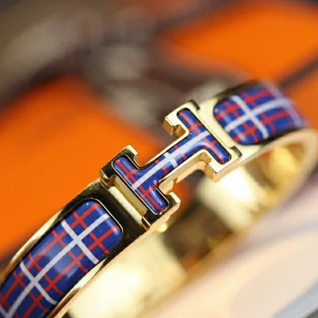 [Amore]H TARTAN BRACELET 12MM