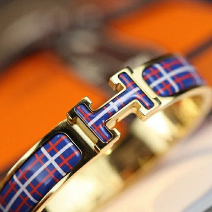 [Amore]H TARTAN BRACELET 12MM