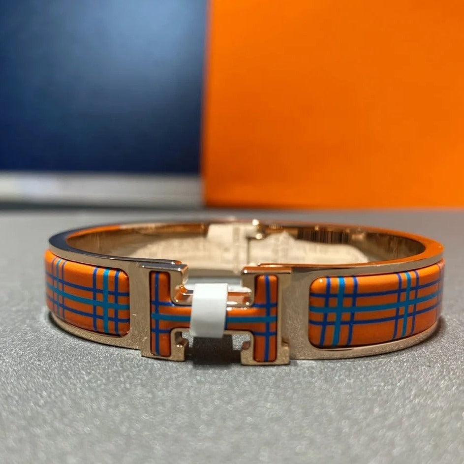 [Amore]H TARTAN BRACELET 12MM