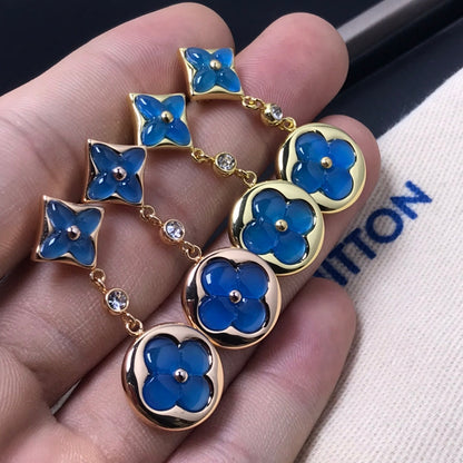 [Amore]STAR AND SUN AGATE DIAMOND EARRINGS
