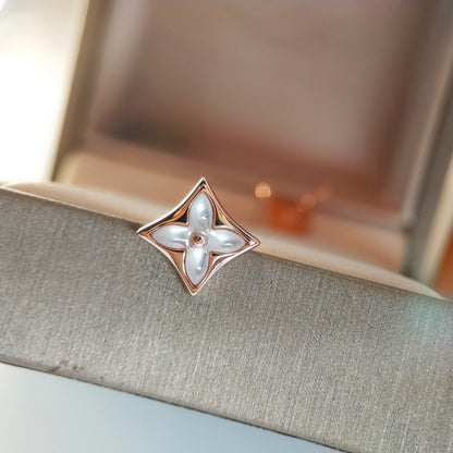 [Amore]STAR MOP PINK GOLD EARRINGS