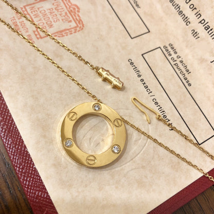 [Amore]LOVE NECKLACE 16MM 3 DIAMONDS