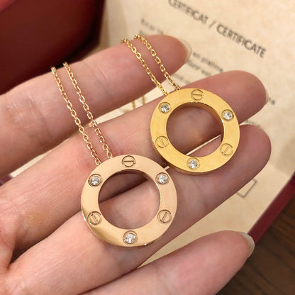[Amore]LOVE NECKLACE 16MM 3 DIAMONDS
