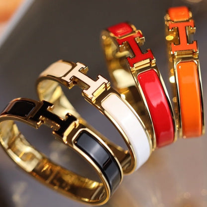 [Amore]H BRACELET 12MM GOLD