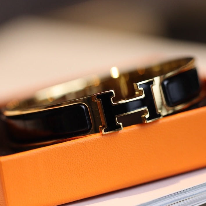 [Amore]H BRACELET 12MM GOLD
