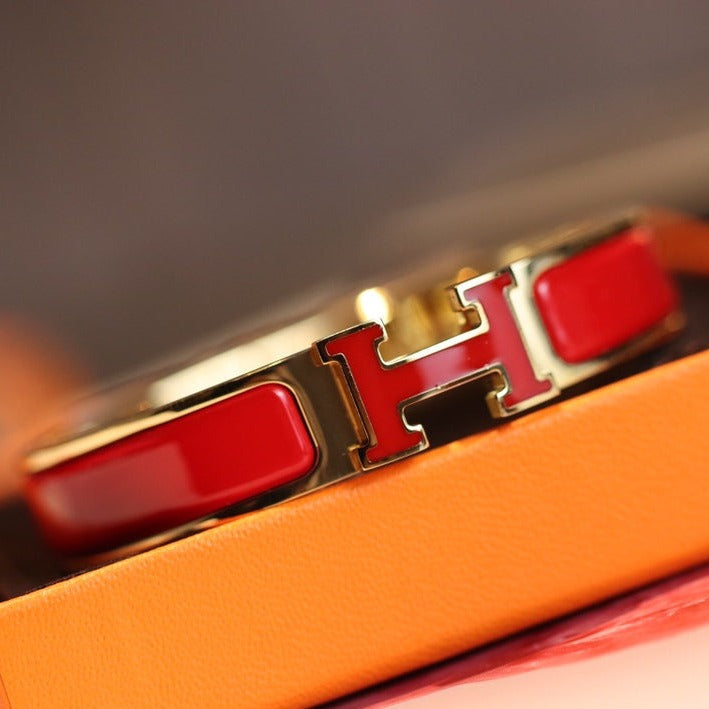 [Amore]H BRACELET 12MM GOLD