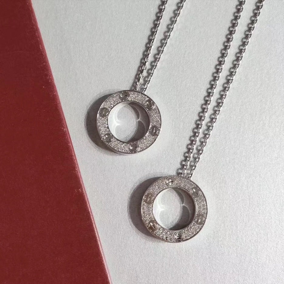 [Amore]LOVE NECKLACE ADJUSTABLE SILVER