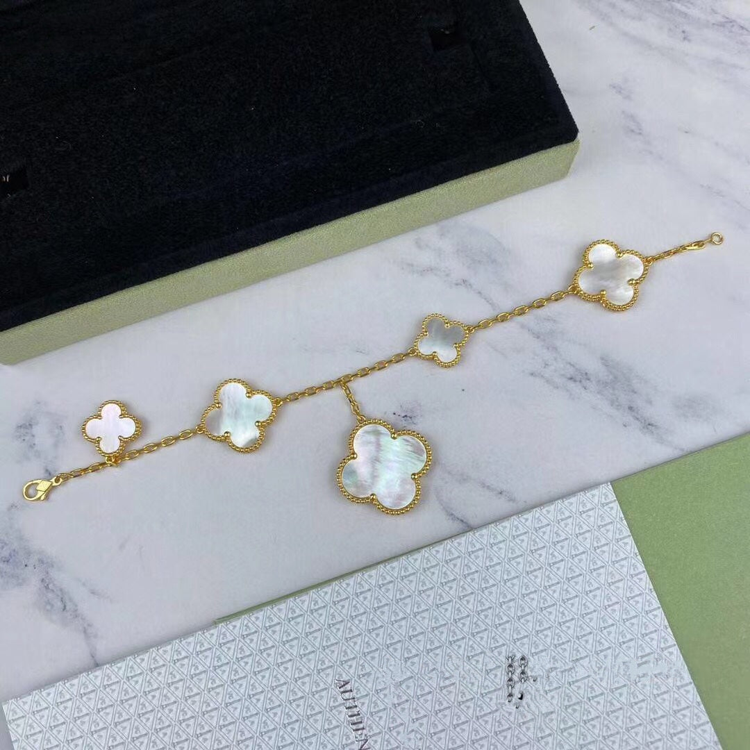 [Amore]MAGIC CLOVER MOP GOLD BRACELET 5 MOTIFS