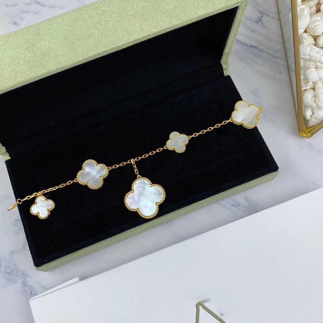 [Amore]MAGIC CLOVER MOP GOLD BRACELET 5 MOTIFS