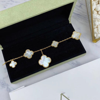 [Amore]MAGIC CLOVER MOP GOLD BRACELET 5 MOTIFS